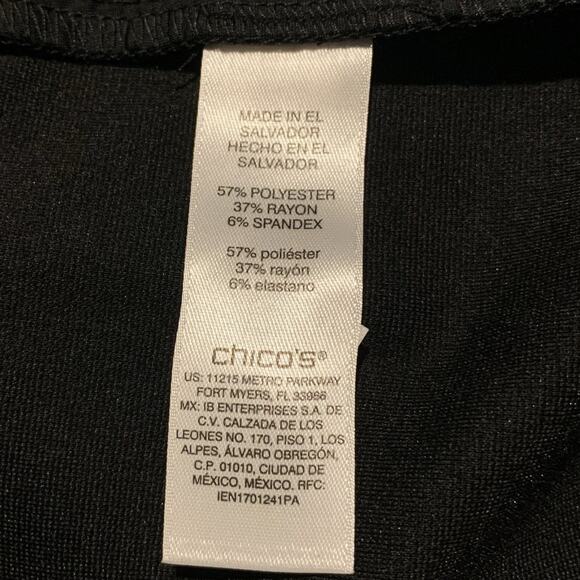 NWT Chico's Pants Women 3.5 (18) Slimming Ponte Cape Cod Floral Graphite Gray - Picture 6 of 9